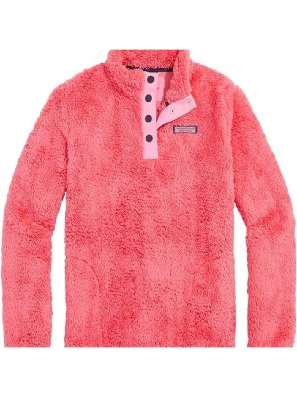 Vineyard vine Girls Simply Southern Pink Fuzzy Sweater